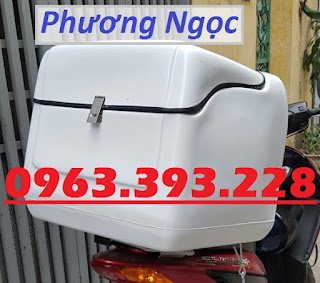 Thùng chở hàng sau xe máy cỡ trung, thùng ship cơm hộp, thùng giao hàng 